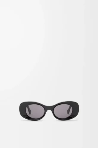 Abgeschrägte ovale Maxi Anagram Sonnenbrille Schwarz