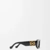 Abgeschrägte ovale Maxi Anagram Sonnenbrille Schwarz