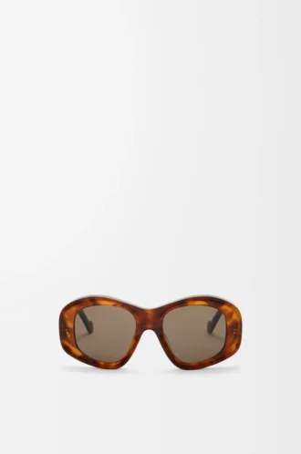 Abgeschrägte Pentagon-Sonnenbrille Havanna