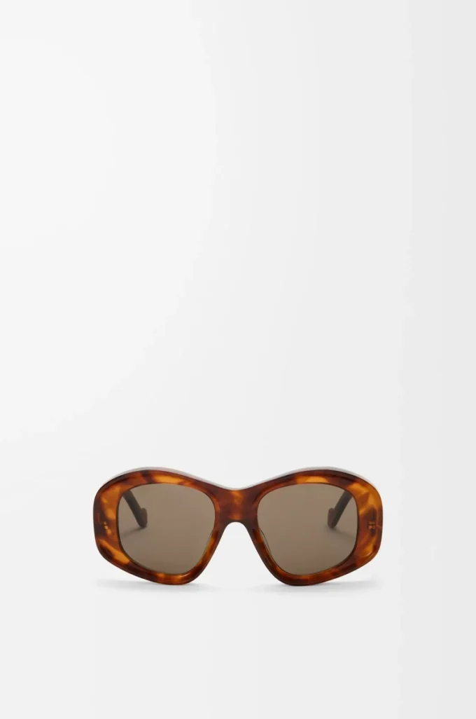 Abgeschrägte Pentagon-Sonnenbrille Havanna