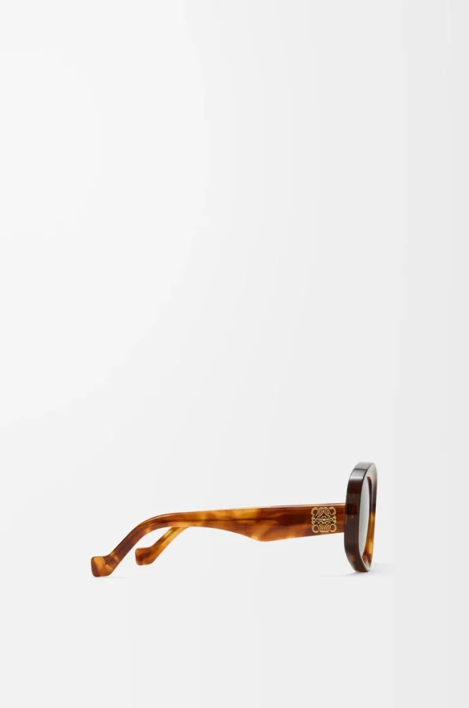 Abgeschrägte Pentagon-Sonnenbrille Havanna