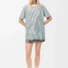 Active T-Shirt aus technischem Jersey Beige/Blau