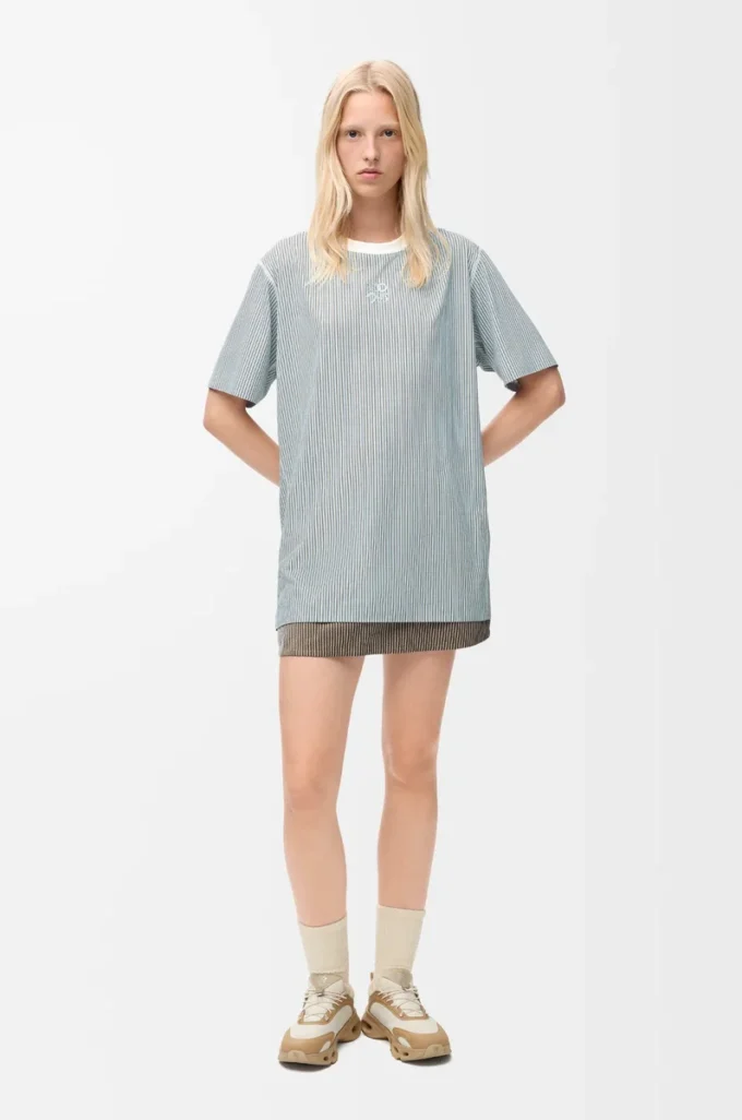 Active T-Shirt aus technischem Jersey Beige/Blau
