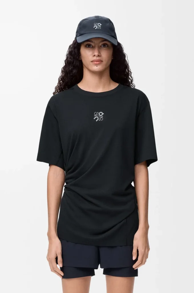 Active T-Shirt aus technischem Jersey Schwarz