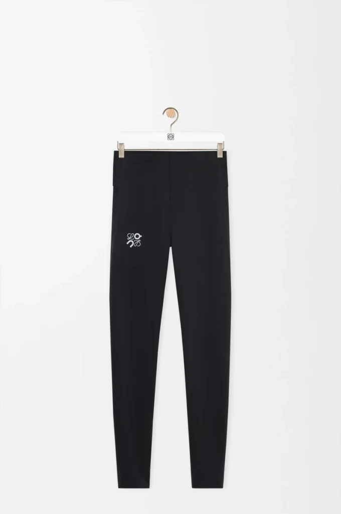 Aktiv-Tights aus technischem Jersey in Schwarz