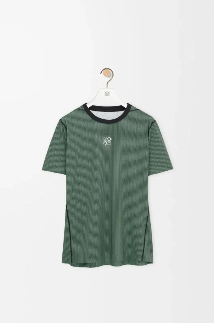 Aktives T-Shirt aus technischem Jersey Grün/Schwarz