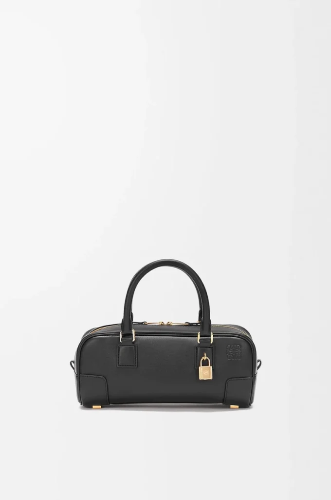 Amazona 23 Cropped Bag aus Nappakalbsleder Schwarz