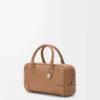Amazona 23 Tasche aus weichem genarbtem Kalbsleder in Mokka