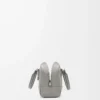 Amazona 23 Tasche aus weichem genarbtem Kalbsleder Perlgrau