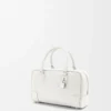 Amazona 23 Tasche aus weichem genarbtem Kalbsleder Soft White