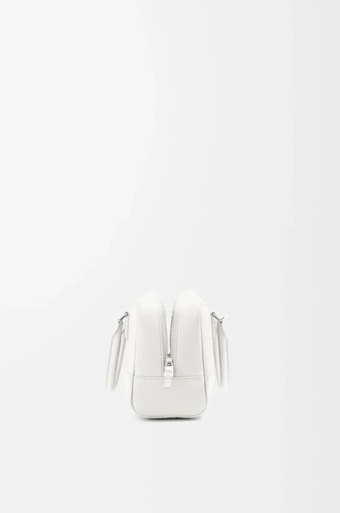 Amazona 23 Tasche aus weichem genarbtem Kalbsleder Soft White