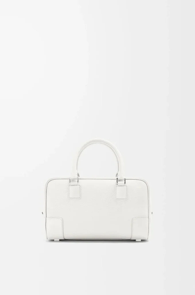 Amazona 23 Tasche aus weichem genarbtem Kalbsleder Soft White