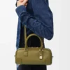 Amazona 23 verkürzte Tasche aus Nappakalbsleder Olive