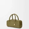 Amazona 23 verkürzte Tasche aus Nappakalbsleder Olive