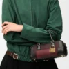 Amazona 23 verkürzte Tasche aus Nappakalbsleder Schwarz/Burgunderrot