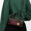 Amazona 23 verkürzte Tasche aus Nappakalbsleder Schwarz/Burgunderrot