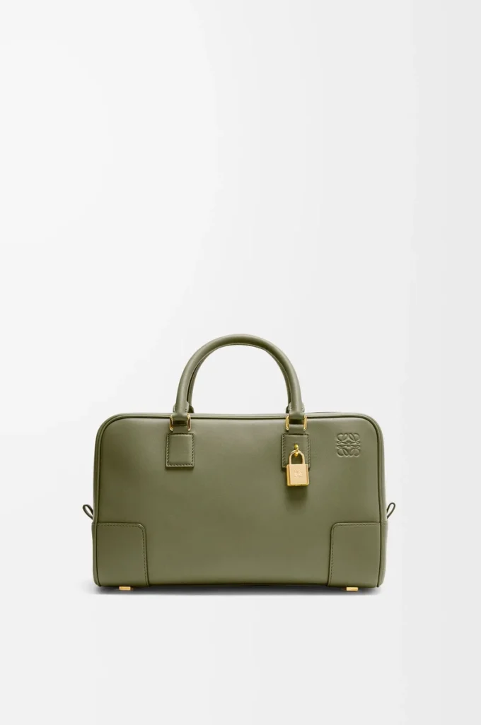 Amazona 28 Tasche aus Nappakalbsleder in Avocadogrün