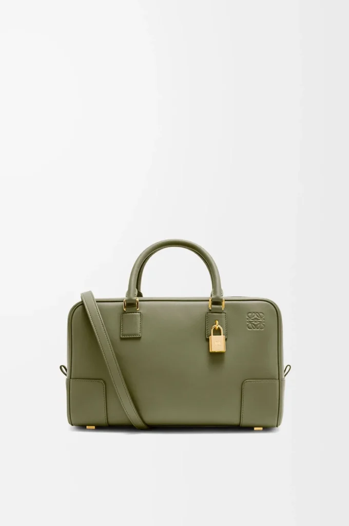 Amazona 28 Tasche aus Nappakalbsleder in Avocadogrün