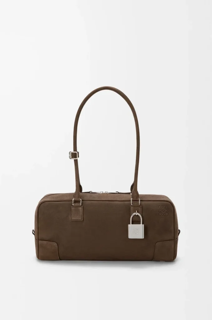 Amazona 31 verkürzte Tasche aus genarbtem Nubukleder Tundra