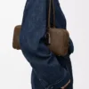 Amazona 31 verkürzte Tasche aus genarbtem Nubukleder Tundra