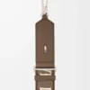 Anagram-Armband aus Jacquard und Kalbsleder in Dark Cigar
