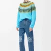 Anagram Baggy Jeans aus Denim Mid Blue Denim