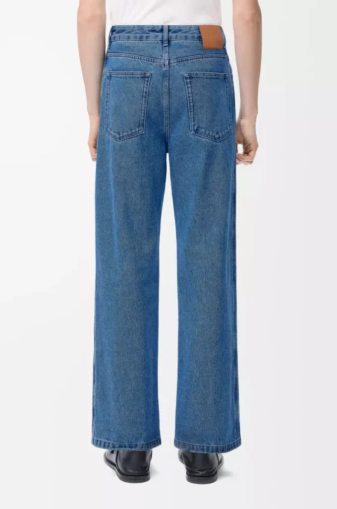 Anagram Baggy Jeans aus Denim Mid Blue Denim
