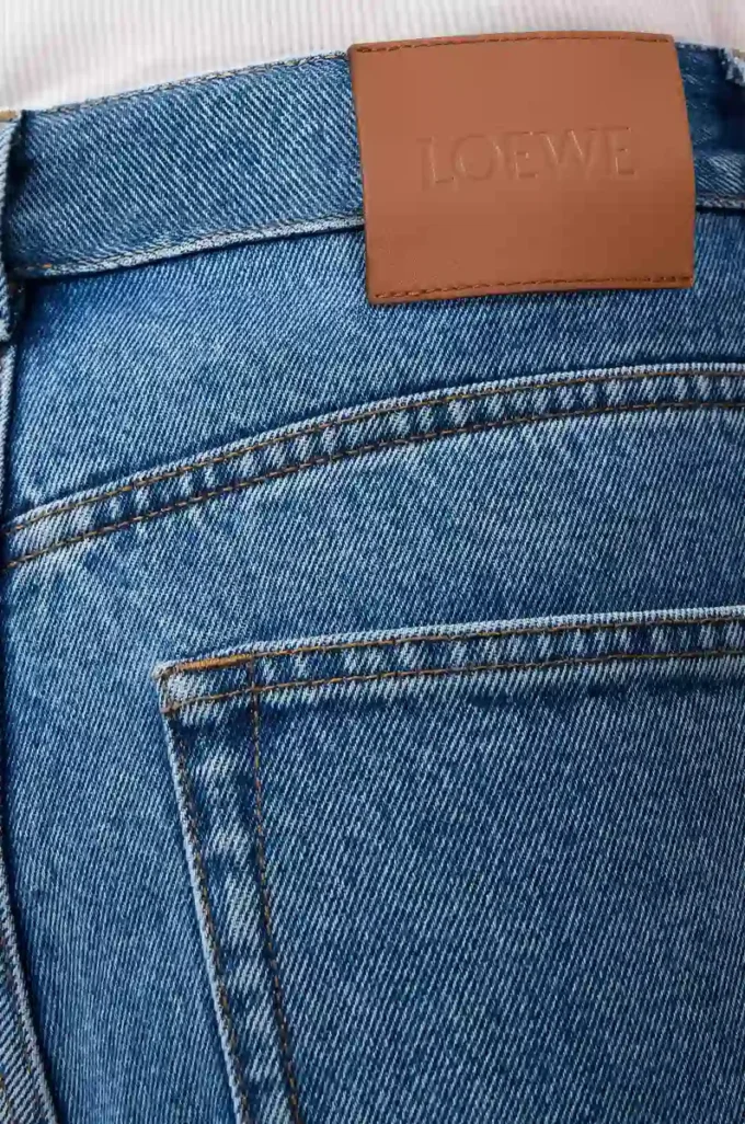 Anagram Baggy Jeans aus Denim Mid Blue Denim