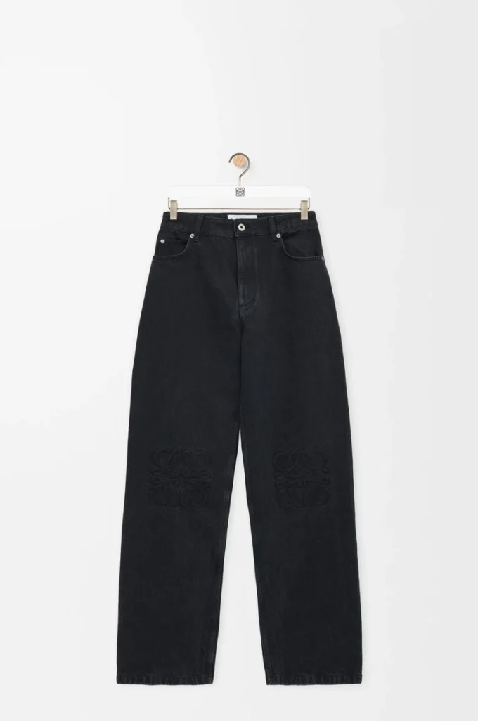 Anagram Baggy Jeans aus Denim Schwarz