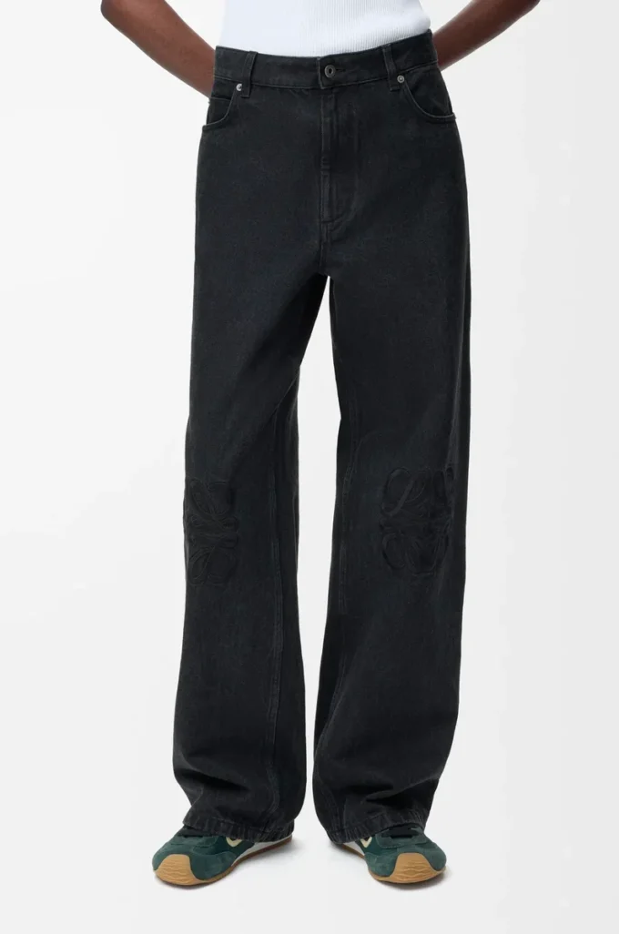 Anagram Baggy Jeans aus Denim Schwarz