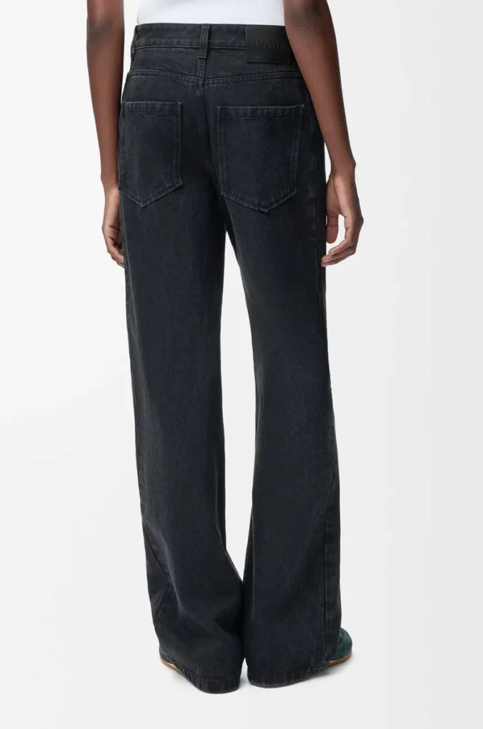 Anagram Baggy Jeans aus Denim Schwarz