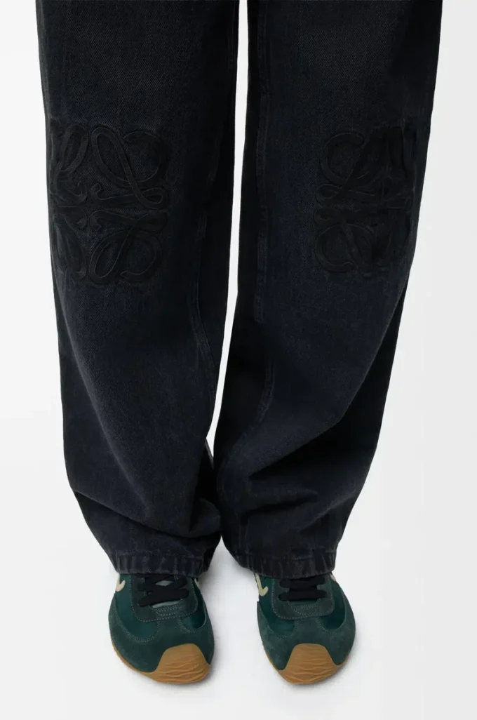 Anagram Baggy Jeans aus Denim Schwarz