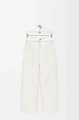 Anagram Baggy-Jeans aus Denim Weiß