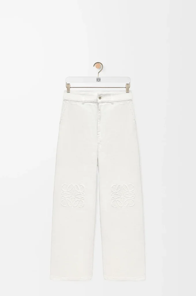 Anagram Baggy-Jeans aus Denim Weiß