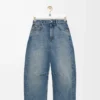 Anagram-Barrel-Jeans aus Denim Gewaschener Denim
