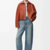 Anagram-Barrel-Jeans aus Denim Gewaschener Denim