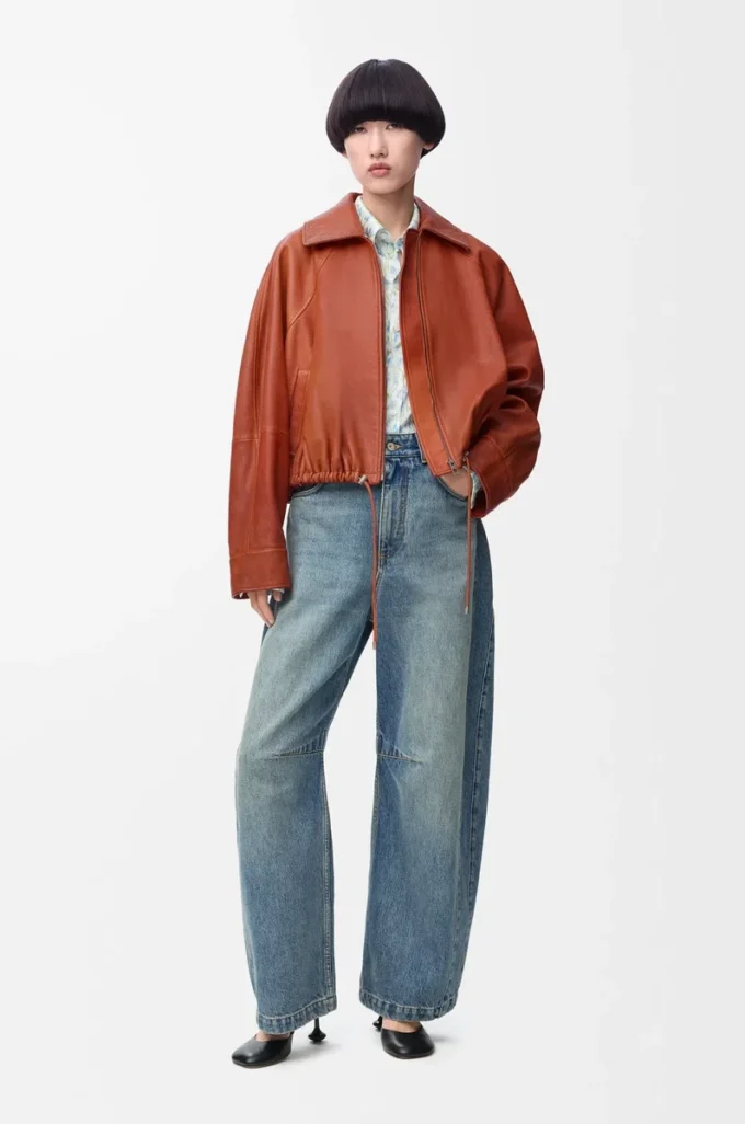 Anagram-Barrel-Jeans aus Denim Gewaschener Denim
