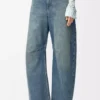 Anagram-Barrel-Jeans aus Denim Gewaschener Denim