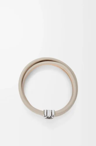 Anagram Bombé Twist-Armband aus Kalbsleder Corda