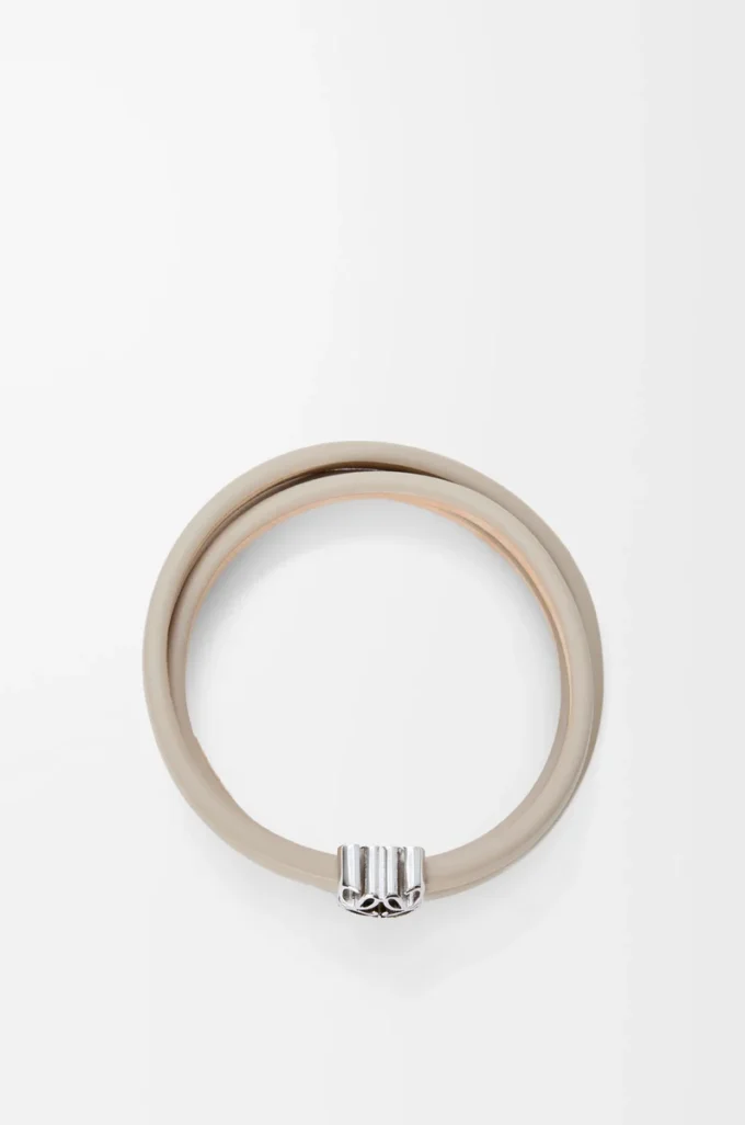 Anagram Bombé Twist-Armband aus Kalbsleder Corda