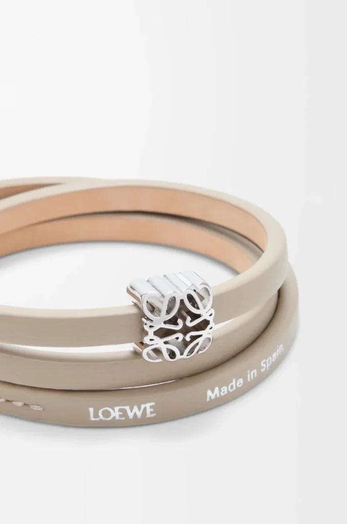 Anagram Bombé Twist-Armband aus Kalbsleder Corda