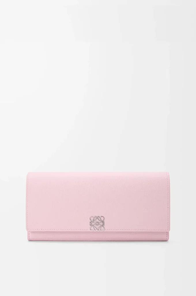 Anagram Continental-Brieftasche aus genarbtem Kalbsleder Blossom