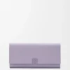 Anagram Continental-Geldbörse aus genarbtem Kalbsleder Dirty Mauve