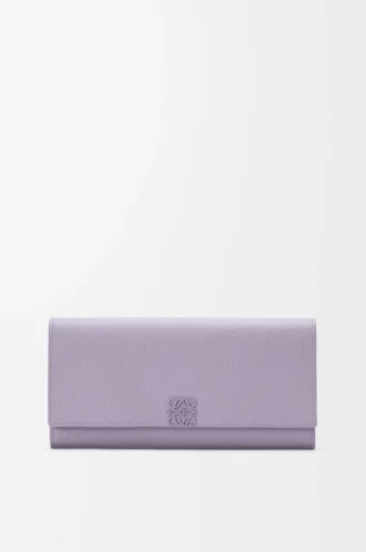 Anagram Continental-Geldbörse aus genarbtem Kalbsleder Dirty Mauve