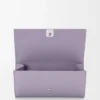 Anagram Continental-Geldbörse aus genarbtem Kalbsleder Dirty Mauve