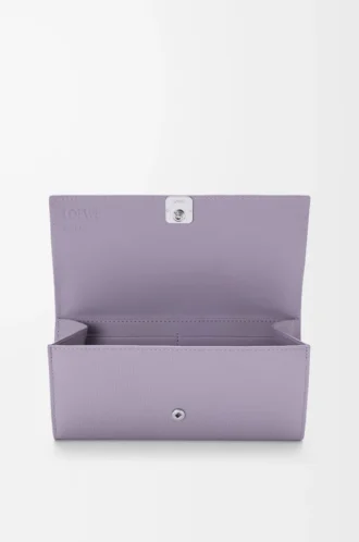 Anagram Continental-Geldbörse aus genarbtem Kalbsleder Dirty Mauve