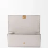 Anagram Continental-Geldbörse aus genarbtem Kalbsleder in Light Ghost Grey