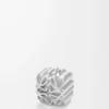 ANAGRAM DICE aus Messing, silberfarben