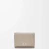 Anagram Dreifach-Brieftasche aus genarbtem Kalbsleder Clay