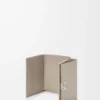 Anagram Dreifach-Brieftasche aus genarbtem Kalbsleder Clay